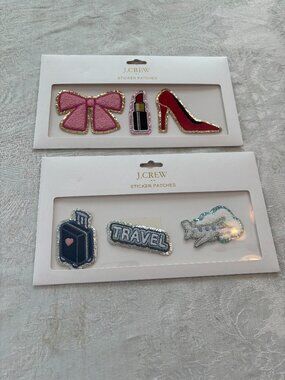 J Crew Sticker Patches Two Sets Travel And Girlie Girl Colorful Fun